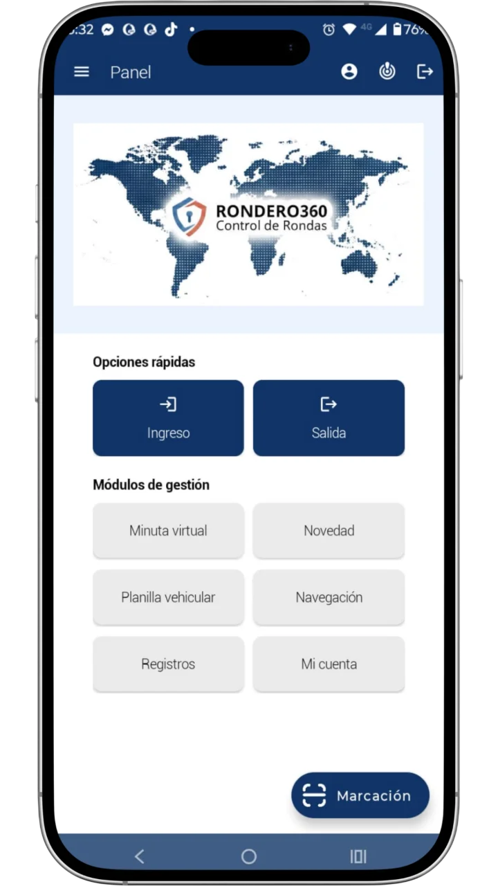 Aplicación móvil Rondero Parqueaderos
